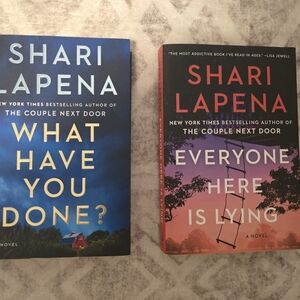 Shari Lapena Novel Set - Blue and Pink Covers